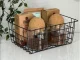 Large Metal Wire Basket Organizer for Kitchen and Home, Black