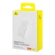 Baseus Magnetic Mini MagSafe 10000mAh 20W powerbank with built-in Lightning cable - white + Baseus Simple Series USB-C...