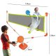 Kid\'s Badminton Set with Net, Rackets and Shuttlecock