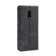 OnePlus 7 Vintage Style Magnetic Leather Wallet Protective Case Cover, Black