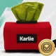 Karlie Dog Waste Bag Dispenser Pouch with Carabiner + 15 Biodegradable Bags, Red
