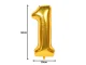 Foil Balloon Number 1 for Birthday Party 66cm, Gold