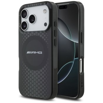 Mercedes AMG Double Layer Transparent Graphics MagSafe Case for iPhone 17 Pro, Black