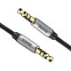 Baseus Yiven 3.5mm AUX Audio Cable, 1m, Black/Silver