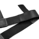 Discreet shirt stay straps with adjustable waistband, black