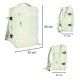 Anti-Theft Waterproof Backpack Bag Rucksack with USB Charging Port 26-36L, White