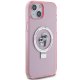 Karl Lagerfeld iPhone 15 Case Ring Stand Karl&Choupette MagSafe, Pink
