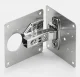 Universal hinge repair plate, stainless steel, 90x90 mm, silver