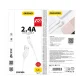 Dudao USB to Lightning Cable, 2.4A, 1m, White