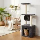 Cat Scratching Post with House Petsi, 94 cm, Grey