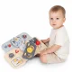 Wooden Busy Board for Toddlers Car Dashboard with Steering Wheel ECOTOYS