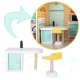 Wooden Pastel Dollhouse Villa DIY Model with Furniture 117 cm