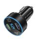 Wozinsky WDCCB Car Charger with Display 50W 2xUSB-C / 2xUSB-A - Black
