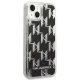 Karl Lagerfeld Liquid Glitter Monogram Case for iPhone 14 Plus - Black