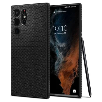 Spigen Liquid Air Case for Samsung Galaxy S22 Ultra, Matte Black
