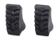 Nordic Walking Pole Stick Protectors Rubber Caps Pads, 2 pcs, Black