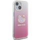 Чехол Hello Kitty для iPhone 15 IML Gradient Electrop Kitty Head, розовый