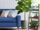 Wooden flower stand ladder three shelves plant rack