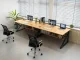 Computer office desk with shelf, 100x60 cm, brown