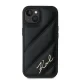 Karl Lagerfeld iPhone 15 / 14 / 13 Case Diagonal Quilted Script, Black