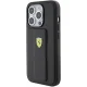 Ferrari iPhone 15 Pro Case Grip Stand Metal Logo, Black