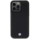 BMW Leather Diamond Pattern Case for iPhone 15 Pro Max, Black