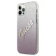 Guess iPhone 12 Pro Max Case Glitter Gradient Script, Pink