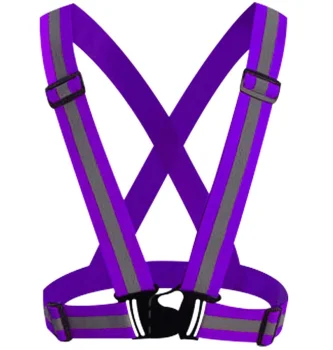Reflective Suspenders Vest, Purple
