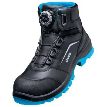 Uvex 95692 S3 SRC Safety Boots with Boa Fit System, Size 44, Black/Blue