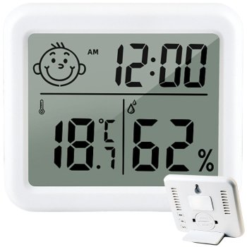 Termometrs higrometrs pulkstenis elektroniskais kalendārs iekšējais bezvadu | Thermometer hygrometer clock...