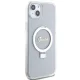 Guess Ring Stand Script Glitter MagSafe Case for iPhone 15 Plus / 14 Plus Transparent