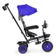 ECOTOYS 3-in-1 Kids Tricycle with Rotating Seat & Push Handle, Blue