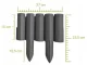 Decorative Garden Border / Fencing 150x270 mm, 8 pcs (2.2 m), Anthracite