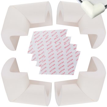 Mīkstie putu stūru aizsargi mēbelēm, 4 gab., balti