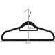 Ruhhy 22536 Velor Clothes Hanger, Set of 20 Pieces, Black
