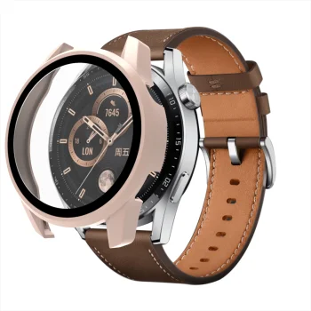Protective Glass with Case for Huawei Watch GT3 42mm Pink