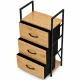Storage Cabinet with 3 Fabric Drawers ModernHome, 59 x 24 x 81 cm