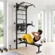 Gymnastic Wall Bars with Pull-Up Bar and Bench 4FIZJO CrossMAX, Black