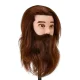 Gabbiano WZ4 Male Hairdressing Training Head with Beard Natural Hair