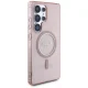 Guess Glitter Circle Classic Logo MagSafe Case for Samsung Galaxy S25 Ultra - Pink