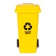 Multistore 120L Waste Bin for Plastic, Yellow