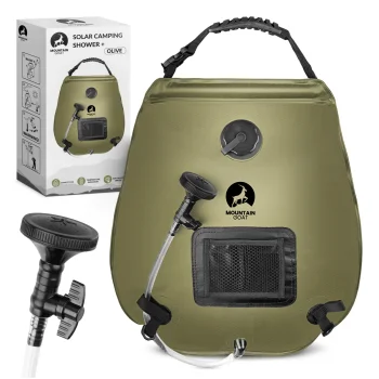 4Fizjo Mountain Goat Portable Solar Shower, 20L, Olive