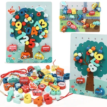 Bakalu Wooden Blocks Numbers Tree Jhtoy-988