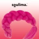 Synthetic hair braids - dark pink