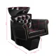Gabbiano Berlin Hairdressing Wash Unit with Black Bowl, Black