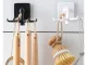 Rotating Kitchen and Bathroom Hanger with 6 Hooks, Black