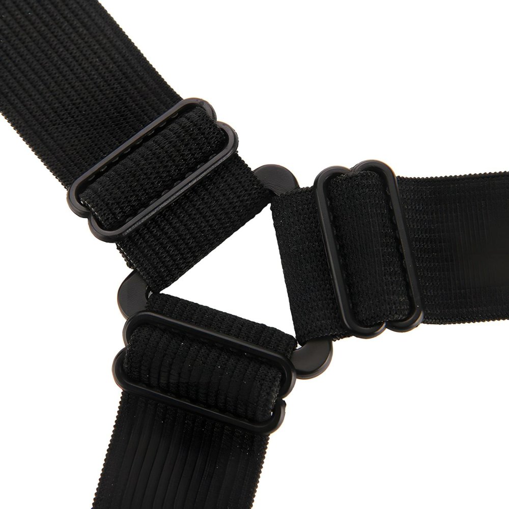 Adjustable Bed Sheet Fasteners with Clips, Set of 4, Black (3)