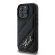 Karl Lagerfeld iPhone 16 Pro Max Case Diagonal Quilted Script, Black