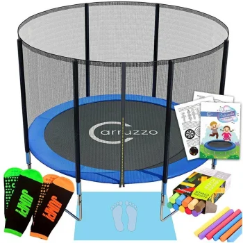 Carruzzo garden trampoline 8ft (2.43 m) with safety net