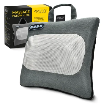Heated Shiatsu Neck and Back Massage Pillow LITE, Grey